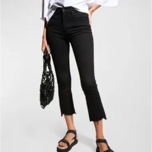 MOTHER Insider Crop Step Fray Jeans in Not Guilty